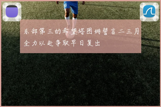 东部第三的希望塔图姆誓言二三月全力以赴争取早日复出